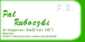 pal ruboczki business card